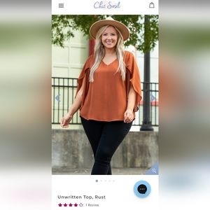 Chic Soul Unwritten Top - Rust